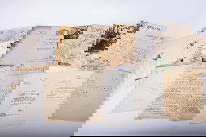 A LARGE AND IMPORTANT COLLECTION OF ISRAEL AND PRE-ISRAEL BRITISH MANDATE PALESTINE EPHEREMA. Early