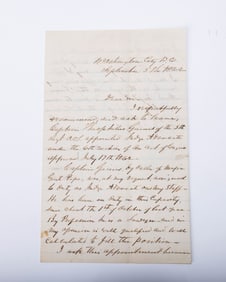 A HAND WRITTEN WAR LETTER FROM FRANZ SIGAL. (1822 - 1899) Union brigadier general who repulsed the