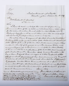 A PERIOD HANDWRITTEN COPY OF A LETTER FROM JOHN HAY (SECRETARY OF STATE) FOR MR. ROBERT POOLEY.