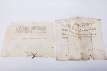 TWO 16TH CENTURY MANUSCRIPTS. Venice, 1533 and 1577. Renaissance period. Two hand written documents