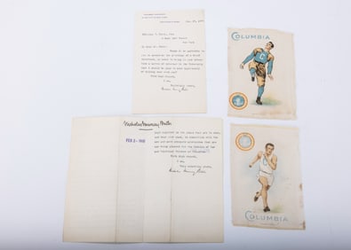 COLUMBIA UNIVERSITY. Two signed letters from Nicholas Murray Butler who Â was an American