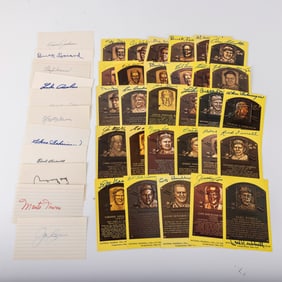 A COLLECTION OF AUTOGRAPHS OF NATIONAL BASEBALL HALL OF FAMERS. Including Stan Musial, Albert