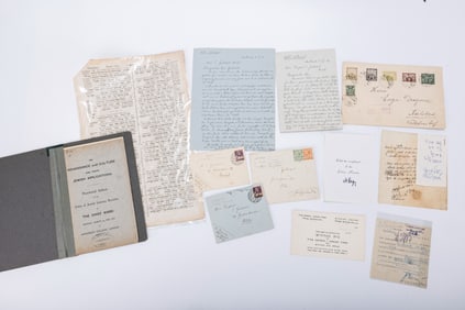 A GROUP OF JUDAICA EPHEMERA. Including a page from the 1584 Biblia Hebraica, a booklet: on