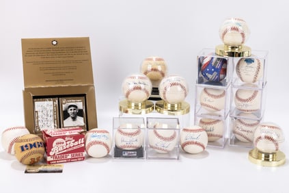 A COLLECTION OF AUTOGRAPHED MAJOR LEAGUE BASEBALLS. Including: Johnny Mize, Dennis Eckersley, Jim