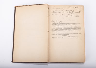 STRUGGLES AND TRIUMPS, OR, FORTY YEARS RECOLLECTIONS OF P.T. BARNUM. With handwritten dedication