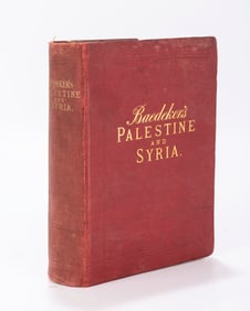 PALESTINE AND SYRIA: HANDBOOK FOR TRAVELERS. K. Baedeker, 1876. Rare first edition with original