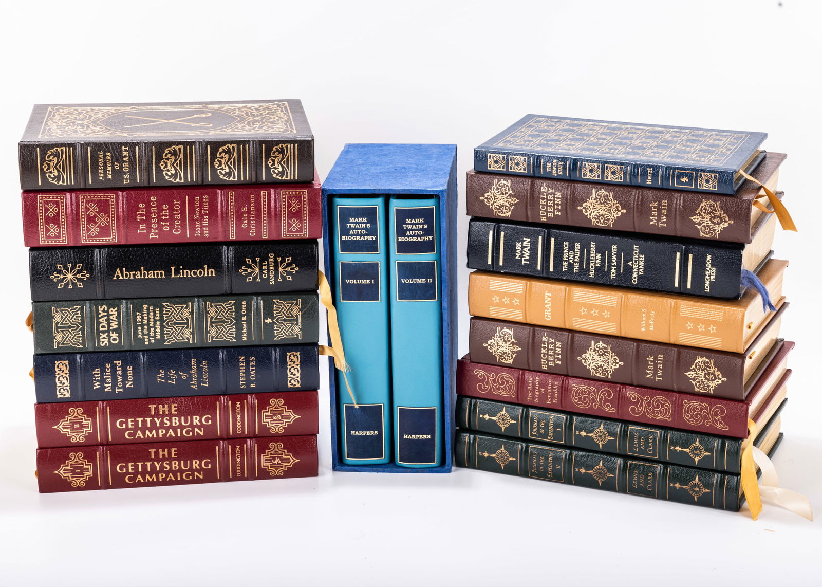A GROUP OF COLLECTOR EDITION LEATHERBOUND BOOKS BY THE EASTON PRESS. Including: The Gettysburg (1 of 15)