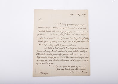 JOHN QUINCY ADAMS (1767 - 1848). Sixth president of the United States. ALS while United States