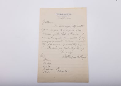 RUTHERFORD B. HAYES (1822 - 1893). Nineteenth president of the United States serving from 1877 -