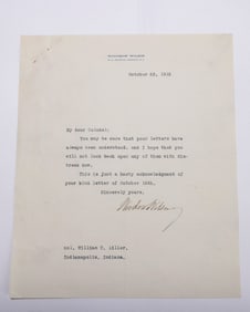 WOODROW WILSON (1856 - 1924) Twenty-eight president of the United States from 1913 to 1921. A member