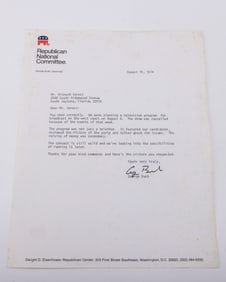 GEORGE BUSH (1924 - 2018). Forty-first president of the United States serving from 1989 - 1993. Also