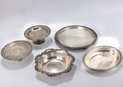 A GROUP OF TIFFANY AND STERLING TABLEWARE
