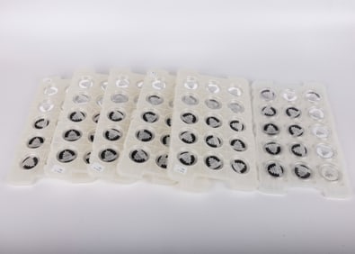 90 SILVER PANDA SILVER COINS. 2019. Proof condition, in original plastic cases (15 per case) 10 yen