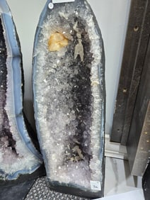 AMETHYST CATHEDRAL GEODE WITH POLISHED EDGES