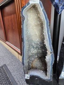 AMETHYST CATHEDRAL GEODE WITH POLISHED EDGES