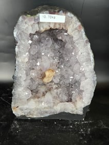 AMETHYST CATHEDRAL GEODE WITH POLISHED EDGES
