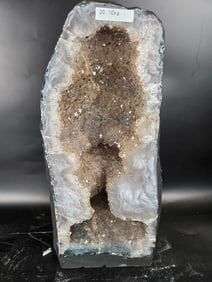 AMETHYST CATHEDRAL GEODE WITH POLISHED EDGES