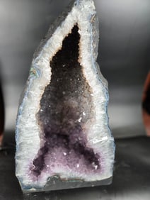 AMETHYST CATHEDRAL GEODE WITH POLISHED EDGES