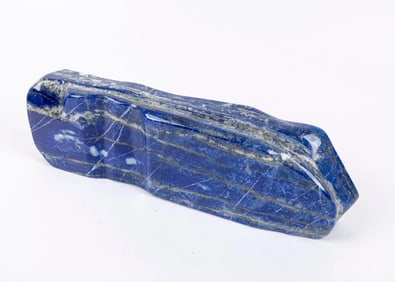 A POLISHED LAPIS LAZULI FORMATION.