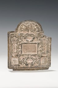 AN EARLY 18TH CENTURY SILVER TORAH SHIELD POLAND, C. 1780