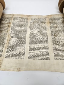 A COMPLETE SEFER TORAH. Poland or surrounding area, c. 1900. Hand written on traditional klaf.