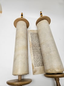 A COMPLETE SEFER TORAH. Poland or surrounding area, c. 1900. Hand written on traditional klaf.