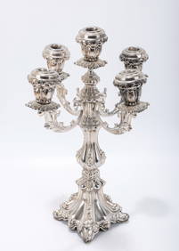 A LARGE FIVE LIGHT CANDELABRA. Germany, c. 1890. (1 of 1)