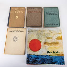 SIX ART BOOKS CATALOGING MAX LIEBERMANN ARTWORK. Germany, ca. 1920. Klassiker der Kunst: Liebermann,