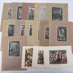 A GROUP OF 19 PRINTS OF BORIS SCHATZ SCULPTURES AND THREE SZYK PRINTS. Each Schatz is of a different