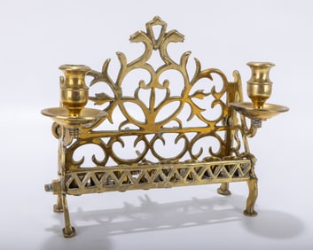 A BRASS HANUKKAH LAMP. Poland, c. 1800.
