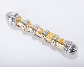 A  MEZUZAH CASE ATTRIBUTED TO SWED MASTER SILVERSMITHS