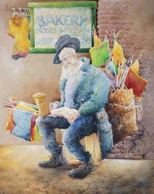 THE SIMCHA MAN. Seymour Rosenthal, 1990. Oil on canvas.