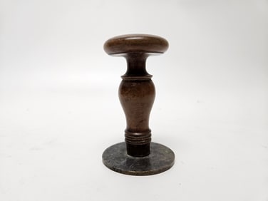A RARE AND IMPORTANT BRONZE SEAL. Safed, 19th century. Formerly belonging to the organization