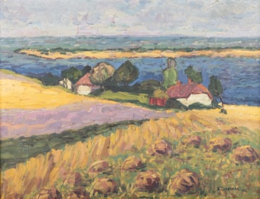 OIL ON CANVAS. The Galilee by Bencion Zukerman, 1921. Signed and dated.