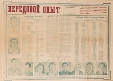 A SOCIALIST POSTER, Russian, Early Soviet period.