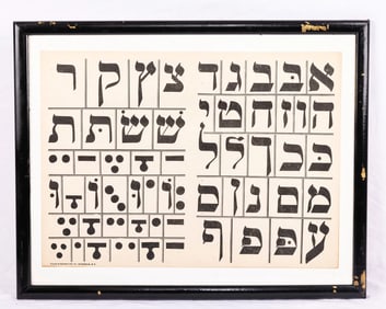 AN EARLY ALEPH BET FOR SCHOOL CHILDREN INSTRUCTION. New York, c. 1920. Printed by The Rachman Publis