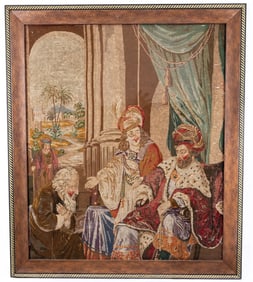 AN EARLY BIBLICAL TAPESTRY. Probably Belgian, c. 1800. Exceptionally large