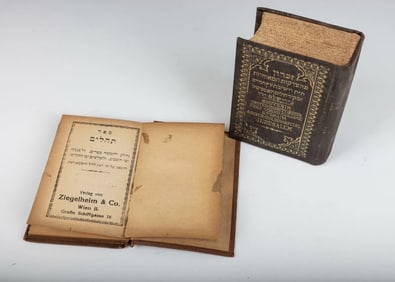 A SOUVENIR SIDDUR FROM THE BIKUR CHOLIM HOSPITAL. Jerusalem, c. 1920. Accompanied by early Psalms.