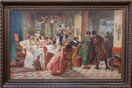 MOSHE MAIMON (MOSES LVOVICH MAIMON) (1860 VIKAVISKIS - 1924 ST PETERSBURG). Oil on canvas. The