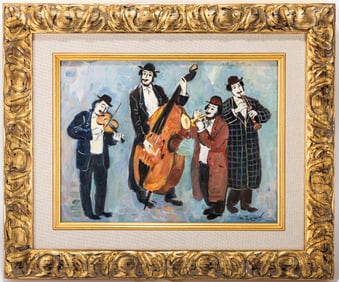 MARK FURMAN. (Ukraine, 1945 - Israel, 2014) Oil on canvas. Klezmorim