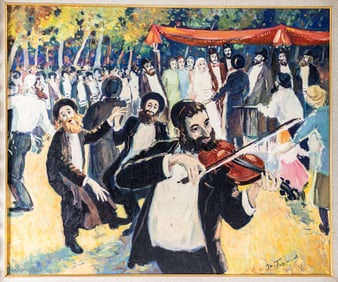 MARK FURMAN. (Ukraine, 1945 - Israel, 2014) Oil on canvas. Wedding party.