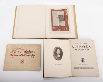 ERNST ALTKIRCH SPINOZA IM PORTRAIT JENA 1913 111 p., with 28 plates. Binding leather slightly rubbed