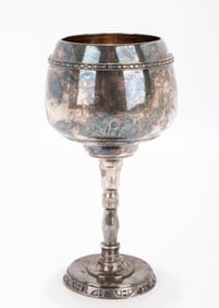 A JAPANESE STERLING SILVER GOBLET.  20th century YAMAZAKI 山崎 TOKYO