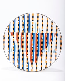 A LARGE PLATE BY YAAKOV AGAM. USA, 1984. Designed for the 1984 Chabad telethon with a limited