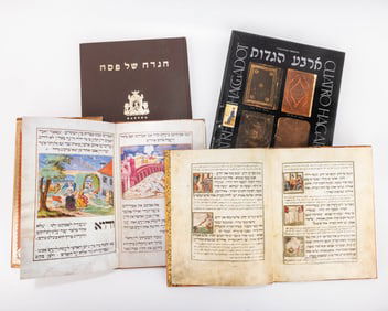 A GROUP OF SEVEN FACSIMILE HAGGADOT. Including the Moravian, Darmstadt and Bait Churin Haggadot as