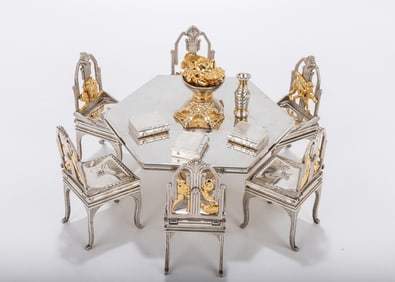 A STERLING SILVER HOLIDAY SILVER PASSOVER SEDER PLATE BY SWED MASTER SILVERSMITHS.  Jerusalem, late