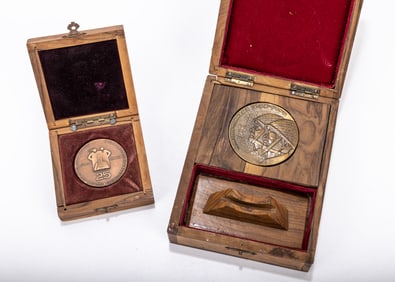 TWO ISRAELI BRASS MEDALS. Including the 25th anniversary of the Israel Goldstein youth village and