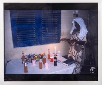 THREE PHOTOGRAPHS OF THE HOUSE OF ISRAEL COMMUNITY IN GHANA. Taken by Bryan Schwartz in 2003.The fir