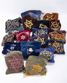 A GROUP OF TWENTY PAIRS OF USED TEFILLIN. Mostly Europe and Israel, 20th century.