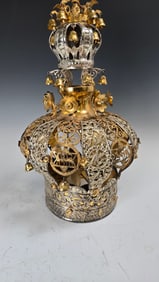 A MONUMENTAL STERLING SILVER TORAH CROWN. American, c. 1900.